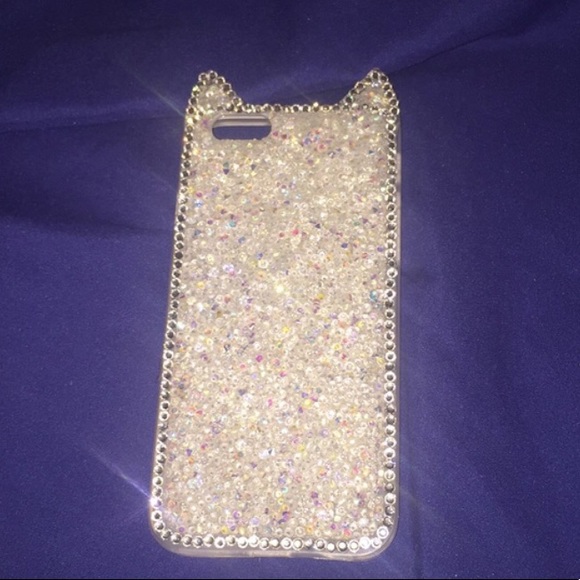 IPhone 6s/6plus cat ear sparkly crystal phone case - Picture 1 of 1